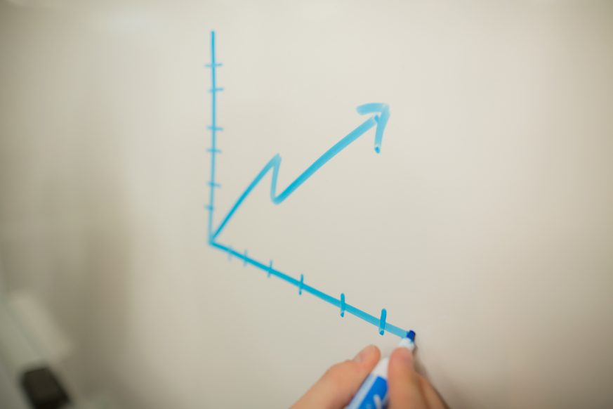 graph being drawn on whiteboard